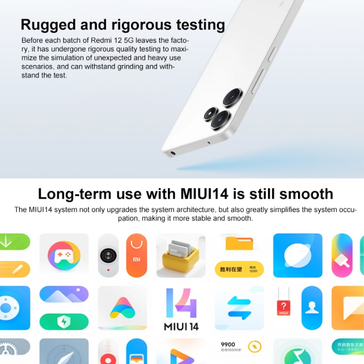 Xiaomi Redmi 12 5G, 8GB+128GB,  6.79 inch MIUI 14 Qualcomm Snapdragon 4 Gen2 Octa Core up to 2.2GHz, Network: 5G, Not Support Google Play(Dark Grey) - Xiaomi Redmi by Xiaomi | Online Shopping South Africa | PMC Jewellery