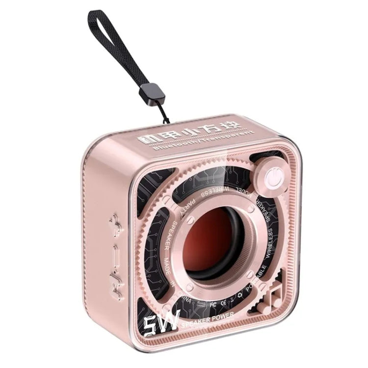 T&G DW12 Portable Mini Wireless Bluetooth Speaker Transparent Subwoofer Support TF Card(Pink) - Mini Speaker by T&G | Online Shopping South Africa | PMC Jewellery | Buy Now Pay Later Mobicred