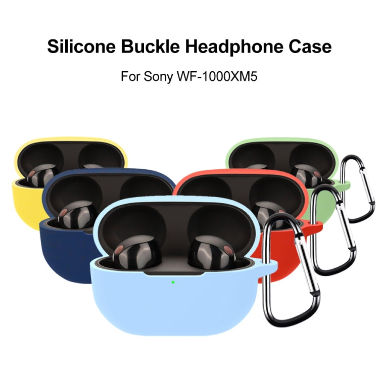 For Sony WF-1000XM5 Wireless Bluetooth Earphone Silicone Protective Case(Red) - Sony Earphone Case by PMC TechLife | Online Shopping South Africa | PMC TechLife