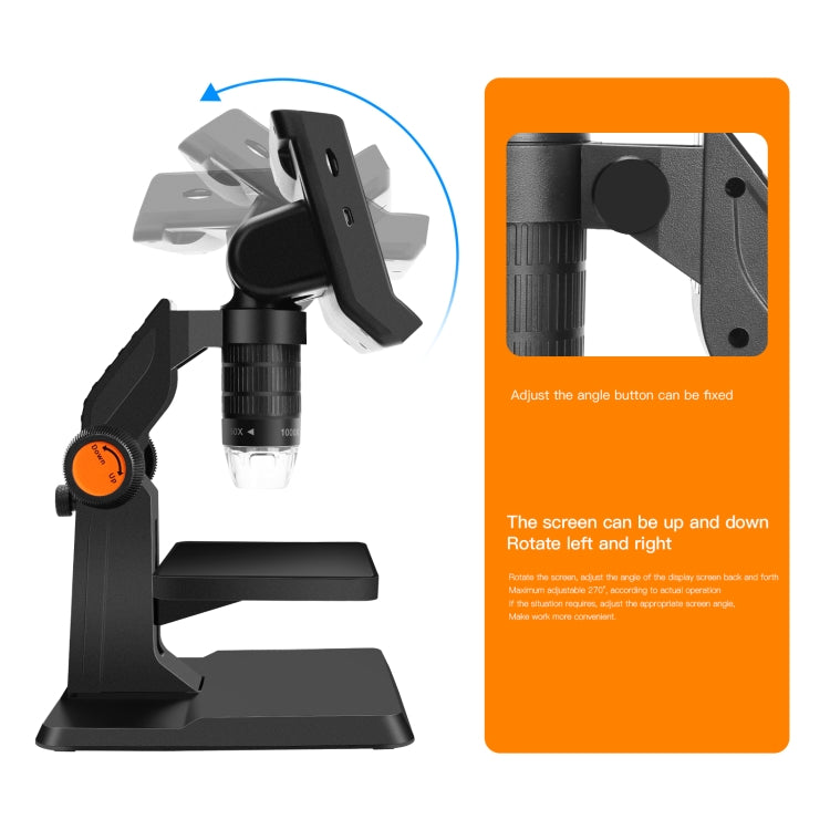 P110 50X-1000X Desktop Electronic Digital Microscope with 4.3 inch Screen - free shipping - PMC TechLife - Order now!
