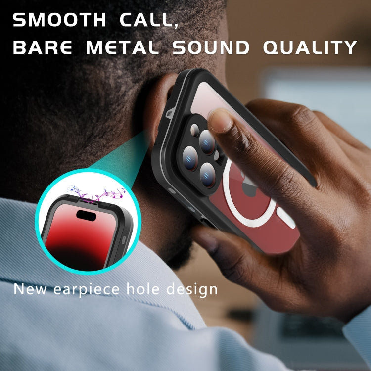 For iPhone 15 Pro Max RedPepper IP68 Waterproof MagSafe Phone Case(Black) - free shipping - PMC TechLife - Order now!