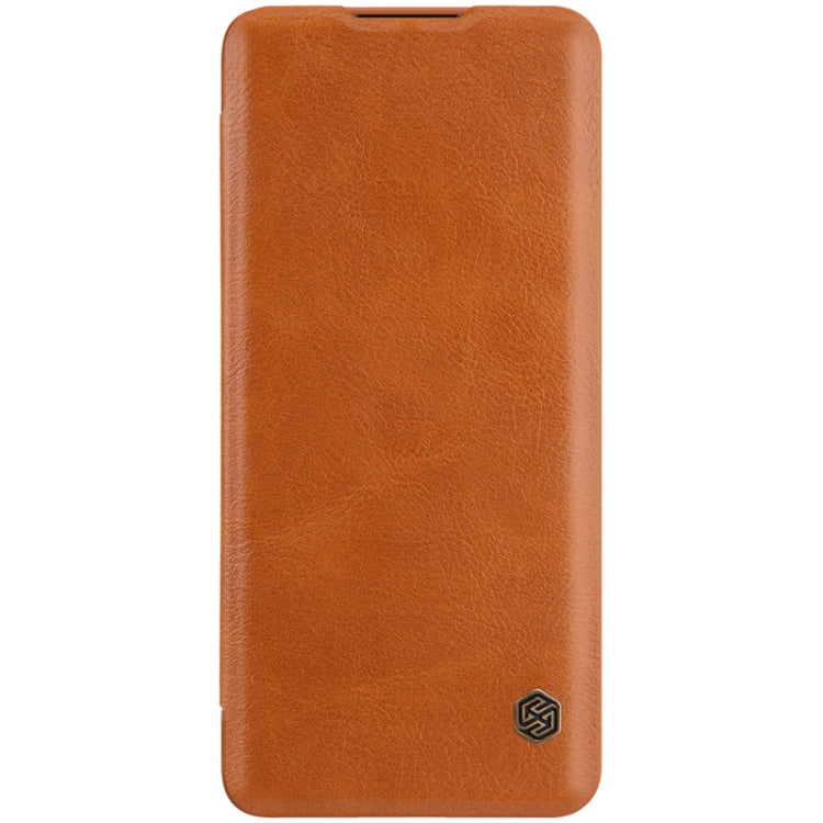 For Huawei P40 Pro Plus NILLKIN QIN Series Crazy Horse Texture Horizontal Flip Leather Case with Card Slot(Brown) - Huawei Cases by NILLKIN | Online Shopping South Africa | PMC Jewellery