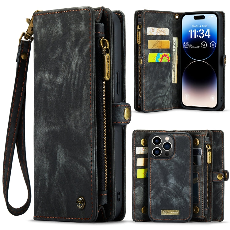 For iPhone 15 Pro Max CaseMe 008 Detachable Multifunctional Leather Phone Case(Black) - iPhone 15 Pro Max Cases by CaseMe | Online Shopping South Africa | PMC TechLife | Buy Now Pay Later Mobicred