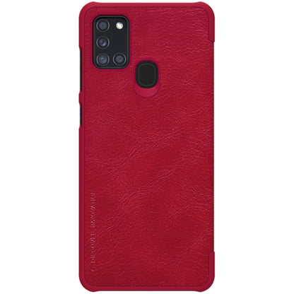 For Samsung Galaxy A21s NILLKIN QIN Series Crazy Horse Texture Horizontal Flip Leather Case with Card Slot(Red) - Galaxy Phone Cases by NILLKIN | Online Shopping South Africa | PMC Jewellery