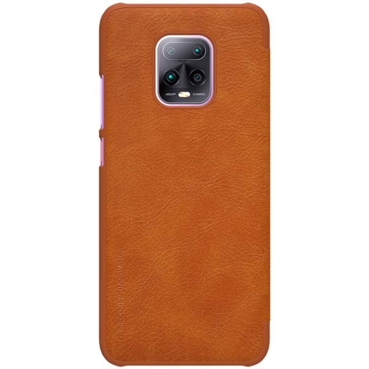 For Xiaomi Redmi 10X 5G NILLKIN QIN Series Crazy Horse Texture Horizontal Flip Leather Case with Card Slot(Brown) - Xiaomi Cases by NILLKIN | Online Shopping South Africa | PMC Jewellery