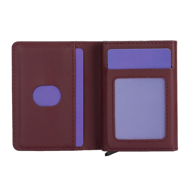 Anti Theft Brush Card Bag, Size:10x6x3cm(Wine Red) - Antimagnetic RFID Package by PMC TechLife | Online Shopping South Africa | PMC TechLife | Buy Now Pay Later Mobicred