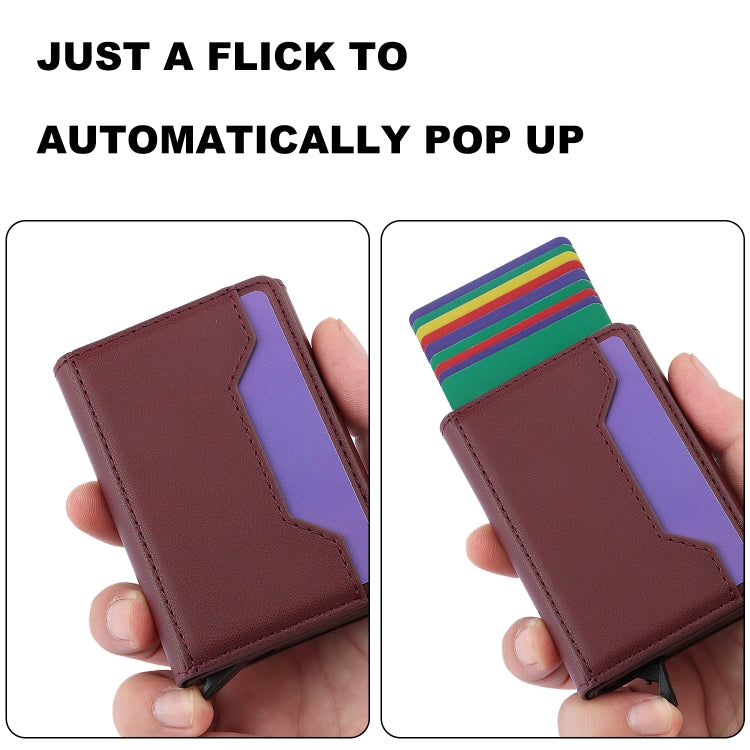 Anti Theft Brush Card Bag, Size:10x6x3cm(Wine Red) - Antimagnetic RFID Package by PMC TechLife | Online Shopping South Africa | PMC TechLife | Buy Now Pay Later Mobicred