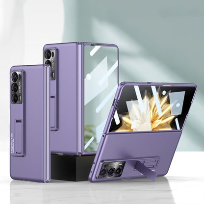 For Honor Magic V2 GKK Integrated Ultra-thin Folding Phone Case with Stand(Purple) - Honor Cases by GKK | Online Shopping South Africa | PMC Jewellery | Buy Now Pay Later Mobicred