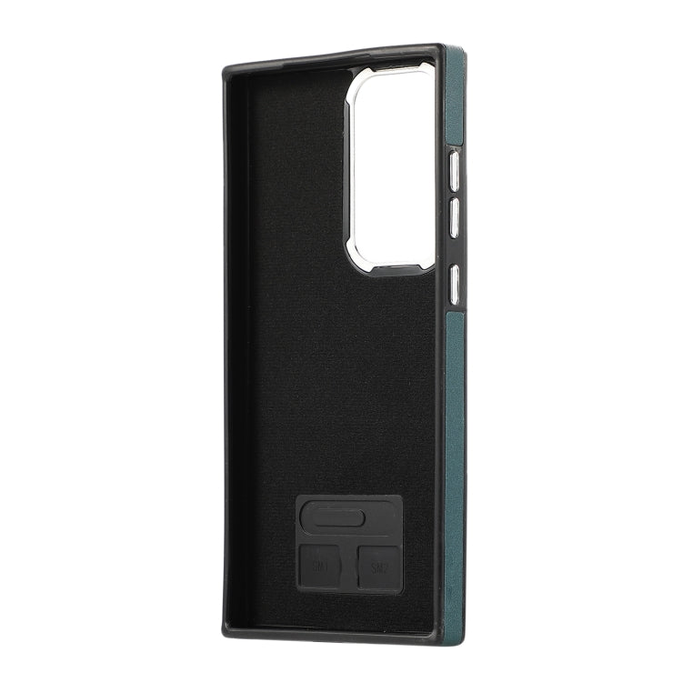 For Samsung Galaxy S22 Ultra 5G Side Leather Magsafe Phone Case(Green) - Galaxy S22 Ultra 5G Cases by PMC TechLife | Online Shopping South Africa | PMC TechLife