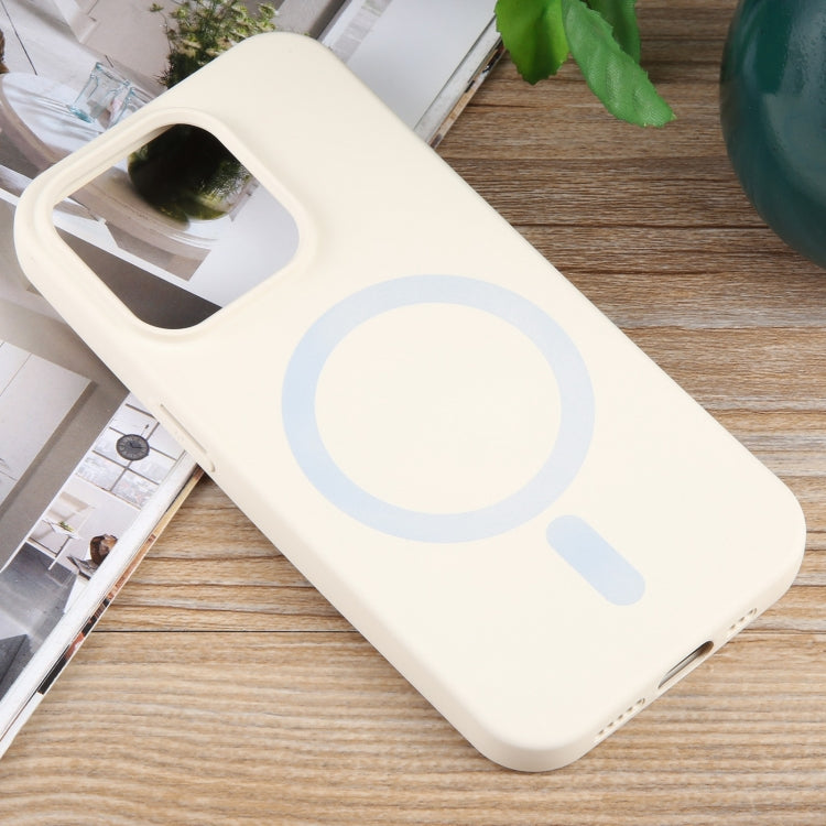 For iPhone 13 Pro MagSafe Liquid Silicone Phone Case(White) - iPhone 13 Pro Cases by PMC TechLife | Online Shopping South Africa | PMC TechLife | Buy Now Pay Later Mobicred