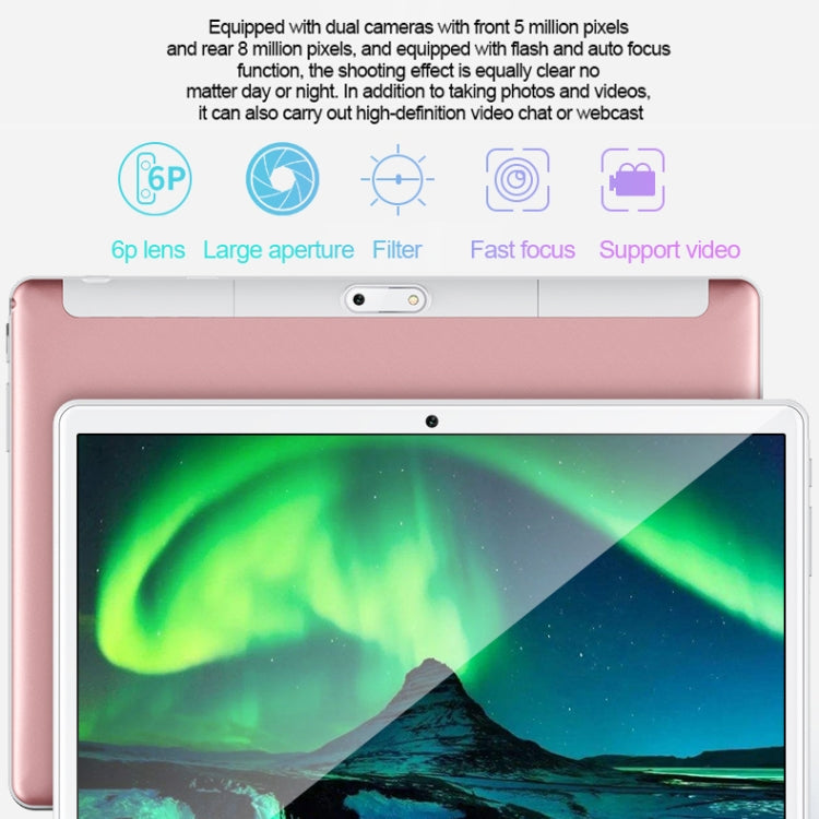 BDF S10 3G Phone Call Tablet PC 10.1 inch, 2GB+32GB, Android 9.0 MTK6735 Octa Core, Support Dual SIM, EU Plug(Pink) - BDF by BDF | Online Shopping South Africa | PMC Jewellery