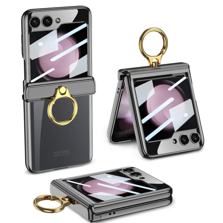 For Samsung Galaxy Z Flip5 GKK Magnetic Folding Phantom Rotary Phone Case with Ring Holder(Black) - free shipping - PMC TechLife - Order now!