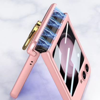 For Samsung Galaxy Z Flip5 GKK Integrated Magnetic Hinge Phone Case with Ring Holder(Pink) - Galaxy Z Flip5 Cases by GKK | Online Shopping South Africa | PMC Jewellery