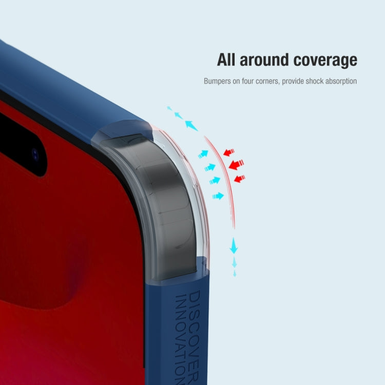 For iPhone 15 Pro Max NILLKIN Frosted Shield Pro PC + TPU Phone Case(Blue) - free shipping - PMC TechLife - Order now!