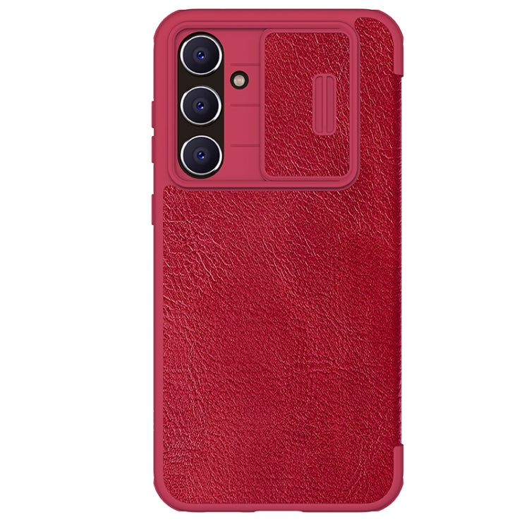 For Samsung Galaxy S23 FE 5G NILLKIN QIN Series Pro Sliding Camera Cover Design Leather Phone Case(Red) - Galaxy S23 FE 5G Cases by NILLKIN | Online Shopping South Africa | PMC Jewellery