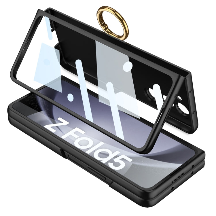 For Samsung Galaxy Z Fold5 GKK Ultra-thin Triaxial Ring Holder PC Phone Case(Silver) - free shipping - PMC TechLife - Order now!