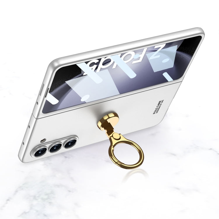 For Samsung Galaxy Z Fold5 GKK Ultra-thin Triaxial Ring Holder PC Phone Case(Misty Gold) - Galaxy Z Fold5 Cases by GKK | Online Shopping South Africa | PMC Jewellery