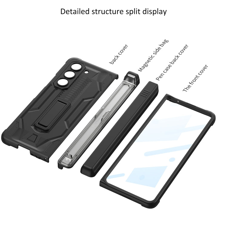 For Samsung Galaxy Z Fold5 GKK Integrated Folding Battle Shell PC Phone Case with Pen Box(Black) - free shipping - PMC TechLife - Order now!