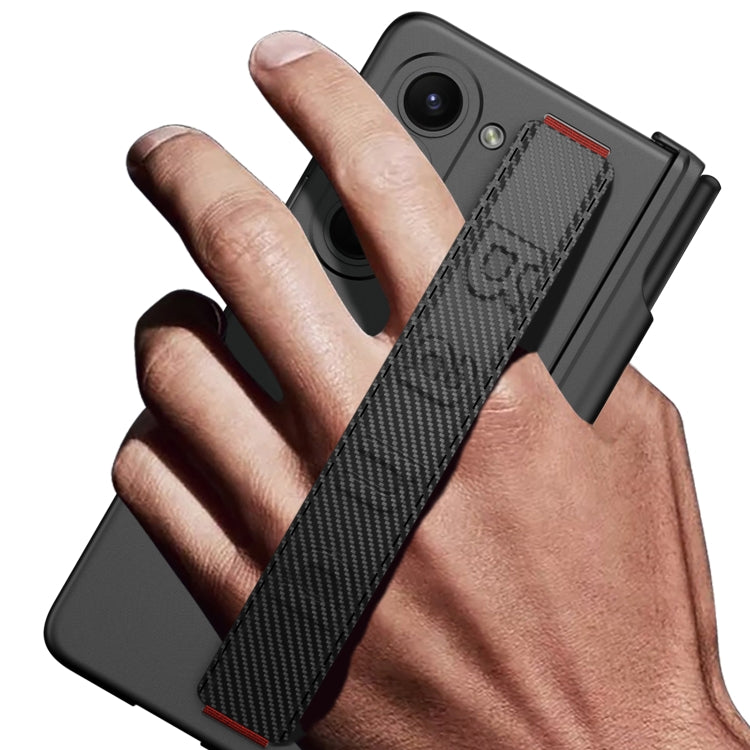 For Samsung Galaxy Z Fold5 GKK Integrated Magnetic Folding Hinge Phone Case with Wrist Strap & Pen Holder(Green) - Galaxy Z Fold5 Cases by GKK | Online Shopping South Africa | PMC TechLife