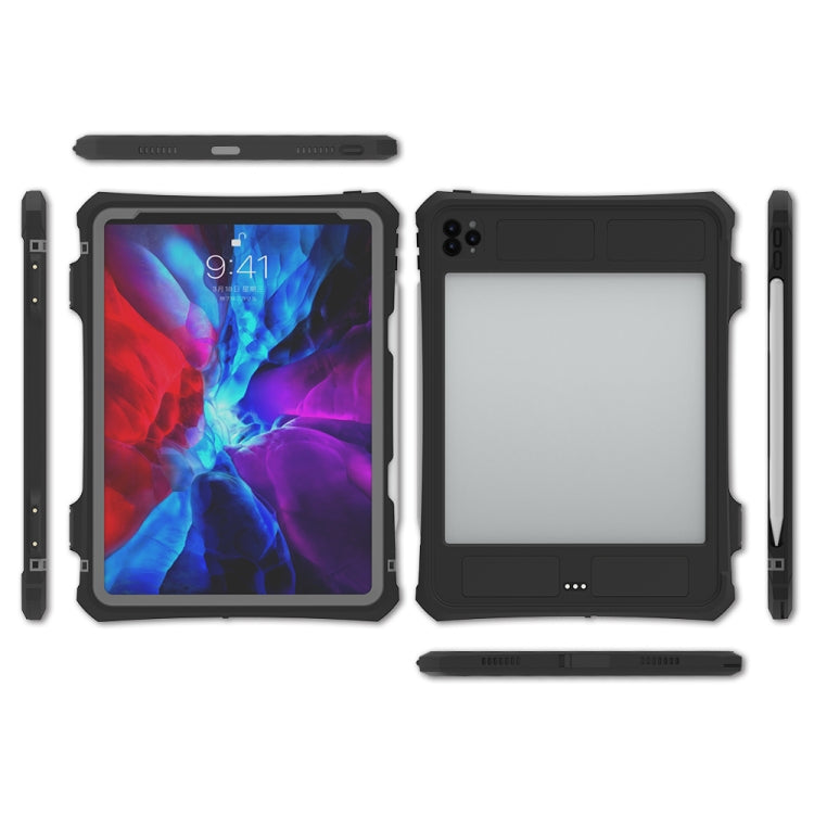 For iPad Pro 11 inch (2020) RedPepper Shockproof Waterproof PC + TPU Protective Tablet Case with Lanyard & Pen Tray & Holder(Black) - iPad Pro 11 (2020) Cases by RedPepper | Online Shopping South Africa | PMC Jewellery | Buy Now Pay Later Mobicred