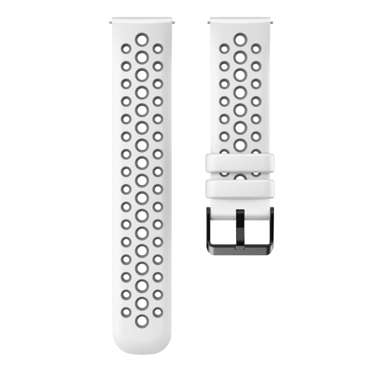 For Huawei Watch 4 Two Color Round Hole Silicone Watch Band(Light Grey White) - Watch Bands by PMC TechLife | Online Shopping South Africa | PMC TechLife
