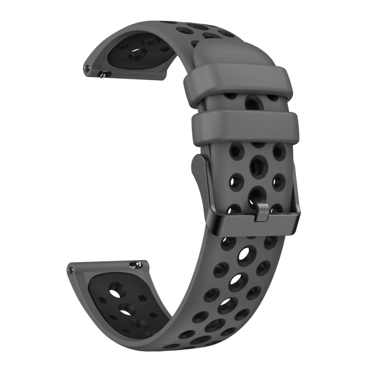 For Huawei Watch 4 Two Color Round Hole Silicone Watch Band(Graphite Grey) - free shipping - PMC TechLife - Order now!