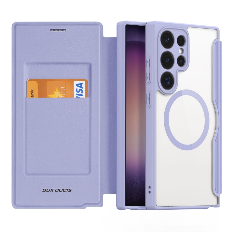 For Samsung Galaxy S24 Ultra 5G DUX DUCIS Skin X Pro Series Magsafe PC + TPU Phone Leather Case(Purple) - Galaxy S24 Ultra 5G Cases by DUX DUCIS | Online Shopping South Africa | PMC Jewellery