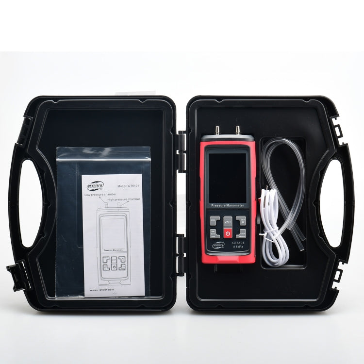 BENETECH GT5101 LCD Display Differential Pressure Meter, Specification:10KPa - free shipping - PMC TechLife - Order now!