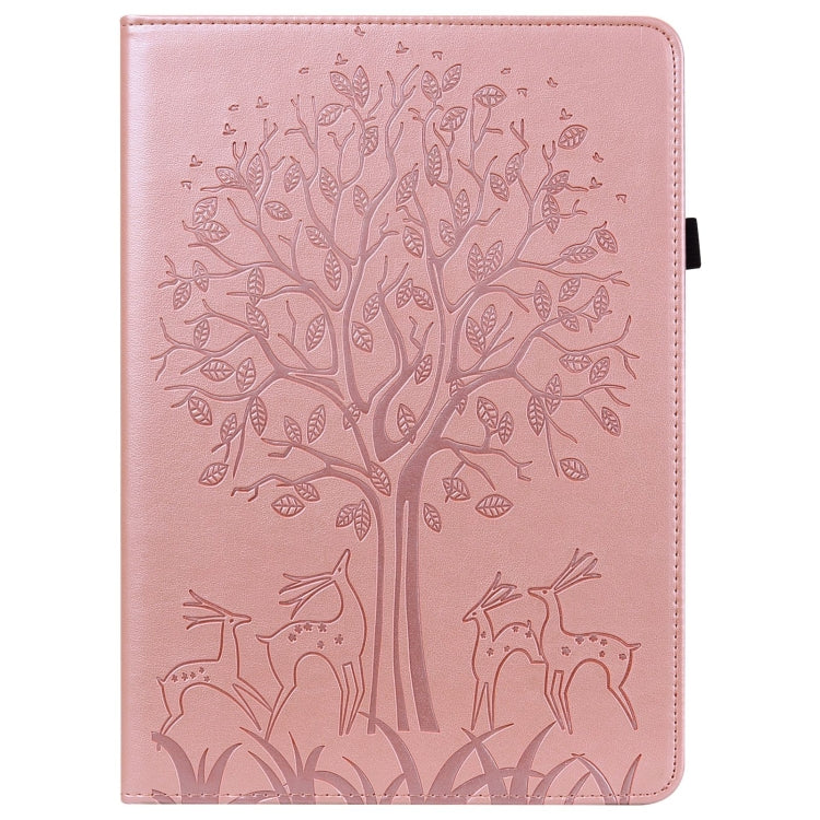For Samsung Galaxy Tab A9+ Tree & Deer Embossed Leather Tablet Case(Pink) - free shipping - PMC TechLife - Order now!