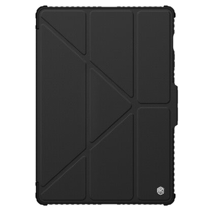 For Samsung Galaxy Tab S9 FE+ NILLKIN Bumper Pro Multi-angle Folding Style Tablet Leather Case(Black) - Galaxy Tab S9 FE+ by NILLKIN | Online Shopping South Africa | PMC Jewellery | Buy Now Pay Later Mobicred