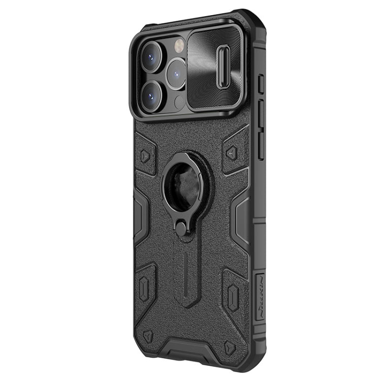 For iPhone 15 Pro Max NILLKIN Shockproof CamShield Armor Protective Case with Invisible Ring Holder(Black) - iPhone 15 Pro Max Cases by NILLKIN | Online Shopping South Africa | PMC Jewellery