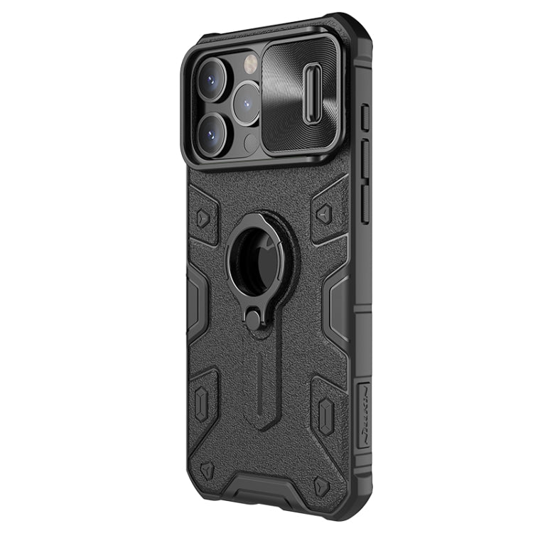 For iPhone 15 Pro NILLKIN Shockproof CamShield Armor Protective Case with Invisible Ring Holder(Black) - iPhone 15 Pro Cases by NILLKIN | Online Shopping South Africa | PMC Jewellery