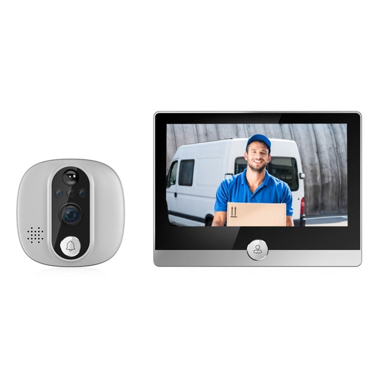 ESCAM C85 1080P 4.3 inch Smart WIFI Digital Door Viewer Supports Wide-Angle PIR & Night Vision & Dingdong Photo(White) - Video DoorBell by ESCAM | Online Shopping South Africa | PMC Jewellery | Buy Now Pay Later Mobicred