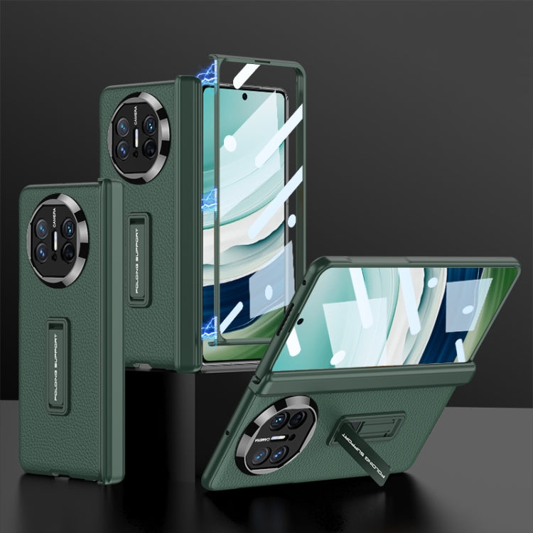 For Huawei Mate X5 GKK Magnetic Hinge Flip Leather Phone Case with Holder(Green) - free shipping - PMC TechLife - Order now!