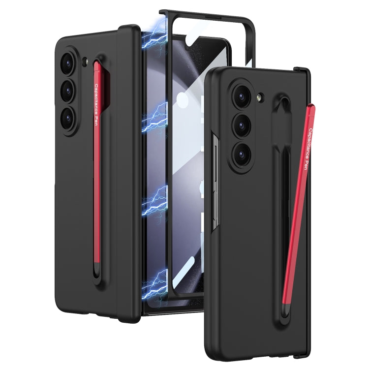 For Samsung Galaxy Z Fold5 5G GKK Integrated Fold Hinge Phone Case with Pen Slots, No Include Pen(Black+Red) - Galaxy Z Fold5 Cases by GKK | Online Shopping South Africa | PMC TechLife | Buy Now Pay Later Mobicred
