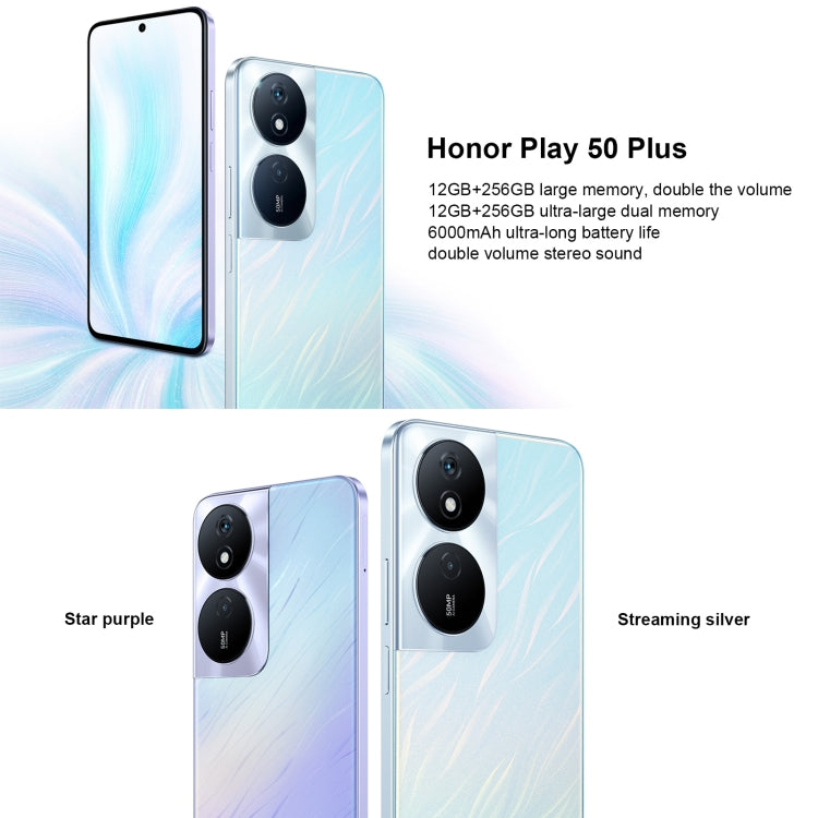 Honor Play 50 Plus, 12GB+256GB, 6.8 inch MagicOS 7.2 Dimensity 6020 Octa Core up to 2.2GHz, Network: 5G, OTG, Not Support Google Play(Black) - Honor by Huawei | Online Shopping South Africa | PMC Jewellery | Buy Now Pay Later Mobicred