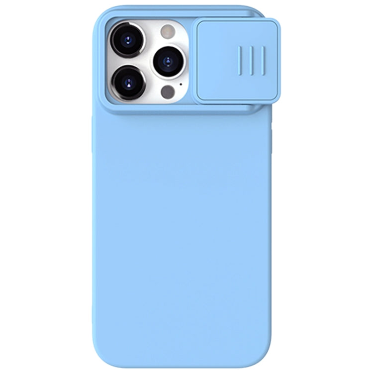 For iPhone 15 Pro Max NILLKIN CamShield MagSafe Liquid Silicone Phone Case(Sky Blue) - iPhone 15 Pro Max Cases by NILLKIN | Online Shopping South Africa | PMC Jewellery