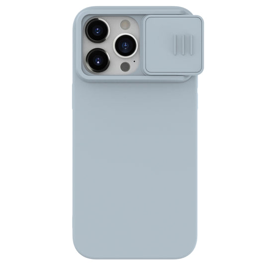 For iPhone 15 Pro NILLKIN CamShield Liquid Silicone Phone Case(Grey) - iPhone 15 Pro Cases by NILLKIN | Online Shopping South Africa | PMC Jewellery | Buy Now Pay Later Mobicred