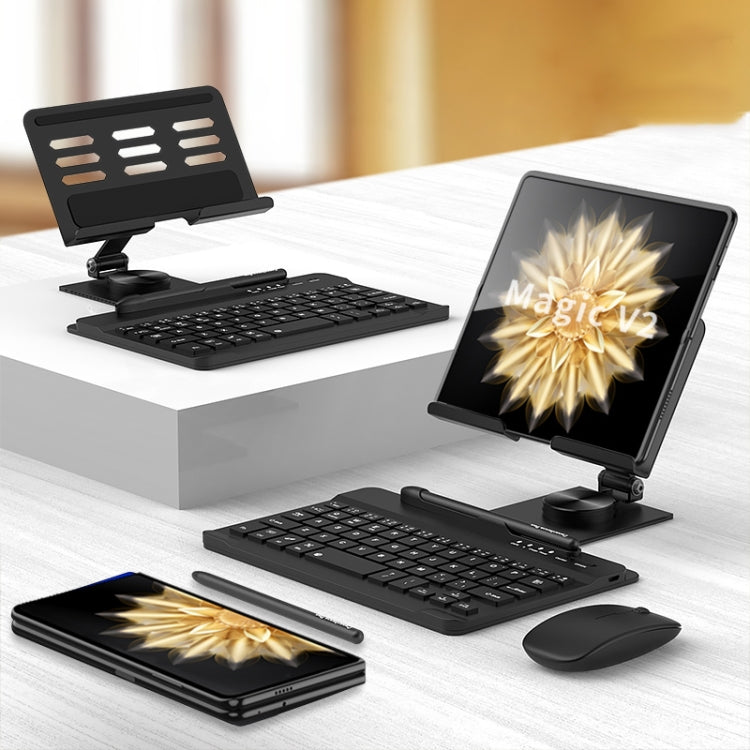 For Honor Magic V2 GKK Bluetooth Keyboard + Folding Holder + Capacitive Pen + Bluetooth Mouse(Black) - Others Keyboard by GKK | Online Shopping South Africa | PMC TechLife | Buy Now Pay Later Mobicred
