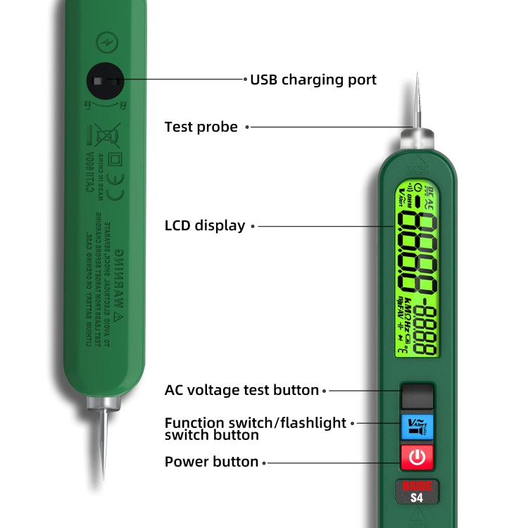 BSIDE S4 AC Voltage Induction Charging Smart Pen(One Word Pen) - free shipping - PMC TechLife - Order now!