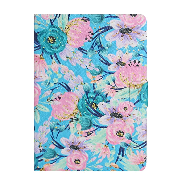 For Samsung Galaxy Tab A9 Flower Pattern Horizontal Flip PU Tablet Case with Sleep / Wake-up Function(Pink Flower) - free shipping - PMC TechLife - Order now!