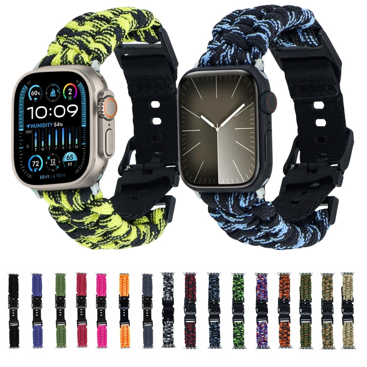 For Apple Watch Series 6 44mm Paracord Plain Braided Webbing Buckle Watch Band(Orange) - free shipping - PMC TechLife - Order now!