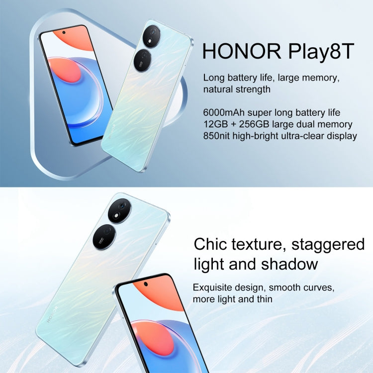 Honor Play8T, 12GB+256GB,  6.8 inch MagicOS 7.2 Dimensity 6080 Octa Core up to 2.4GHz, Network: 5G, OTG, Not Support Google Play(Black) - Honor by Huawei | Online Shopping South Africa | PMC Jewellery | Buy Now Pay Later Mobicred