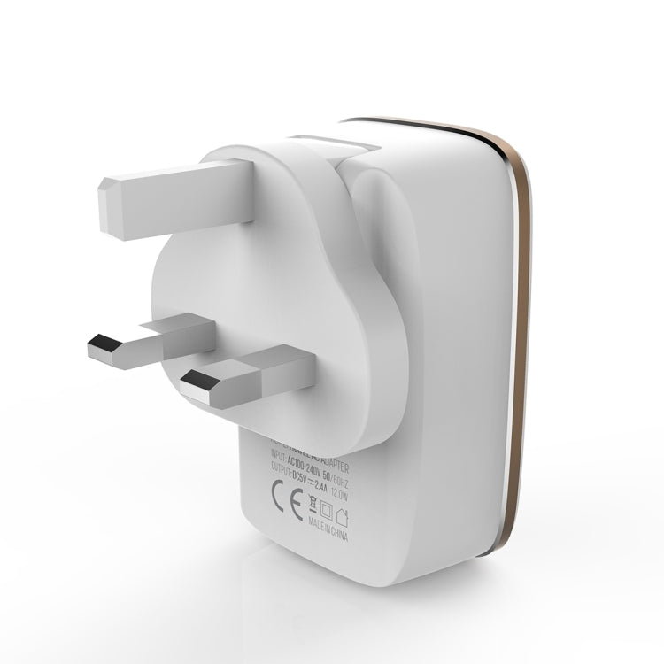 LDNIO A2204 2 in 1 12W Dual USB Interface Travel Charger Mobile Phone Charger with Micro USB Data Cable, UK Plug - free shipping - PMC TechLife - Order now!
