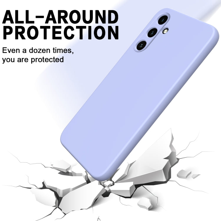 For Samsung Galaxy A35 5G Solid Color Liquid Silicone Dropproof Full Coverage Phone Case(Purple) - Galaxy Phone Cases by PMC TechLife | Online Shopping South Africa | PMC TechLife | Buy Now Pay Later Mobicred