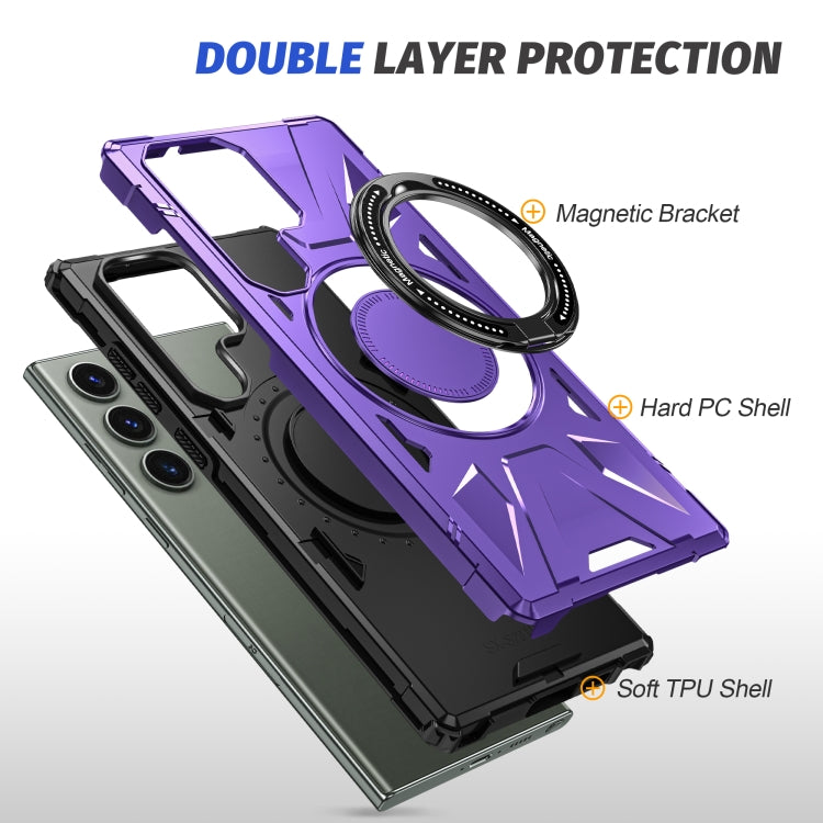For Samsung Galaxy S23+ 5G MagSafe Magnetic Shockproof Phone Case with Ring Holder(Purple) - free shipping - PMC TechLife - Order now!