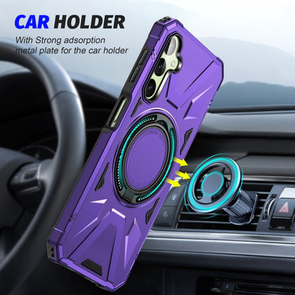 For Samsung Galaxy A14 4G/5G MagSafe Magnetic Shockproof Phone Case with Ring Holder(Purple) - Galaxy Phone Cases by PMC Jewellery | Online Shopping South Africa | PMC Jewellery