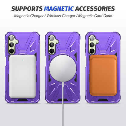 For Samsung Galaxy A14 4G/5G MagSafe Magnetic Shockproof Phone Case with Ring Holder(Purple) - Galaxy Phone Cases by PMC Jewellery | Online Shopping South Africa | PMC Jewellery