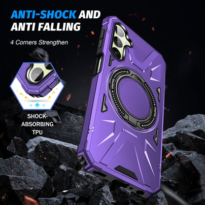 For Samsung Galaxy A14 4G/5G MagSafe Magnetic Shockproof Phone Case with Ring Holder(Purple) - Galaxy Phone Cases by PMC Jewellery | Online Shopping South Africa | PMC Jewellery