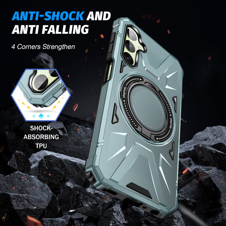 For Samsung Galaxy A54 5G MagSafe Magnetic Shockproof Phone Case with Ring Holder(Green) - Galaxy Phone Cases by PMC TechLife | Online Shopping South Africa | PMC TechLife
